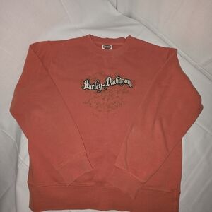 Harley-Davidson Ladies Burnt Orange Sweatshirt. Sz L